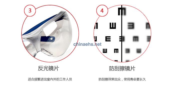 3M 10436中國款流線型防護(hù)眼鏡（戶內(nèi)/戶外鏡面反光鏡片，防刮擦）